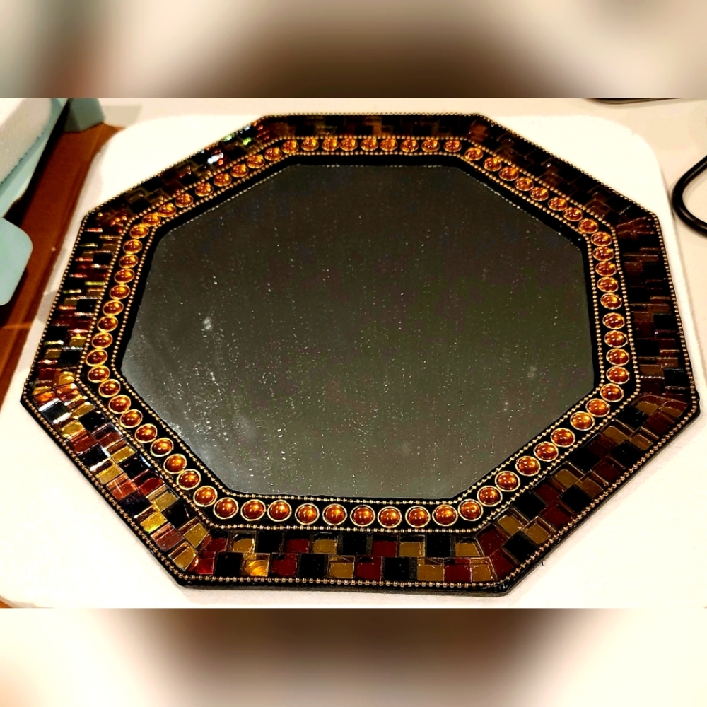 PartyLite Multicolor Mosaic Candle Tray